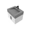 Castello Usa Nile 24-inch White Vanity Set with Gray Top and Black Handles CB-MC-24W-BL-2053-GR - alternate 6